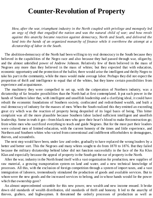 Counter-revolution of Property